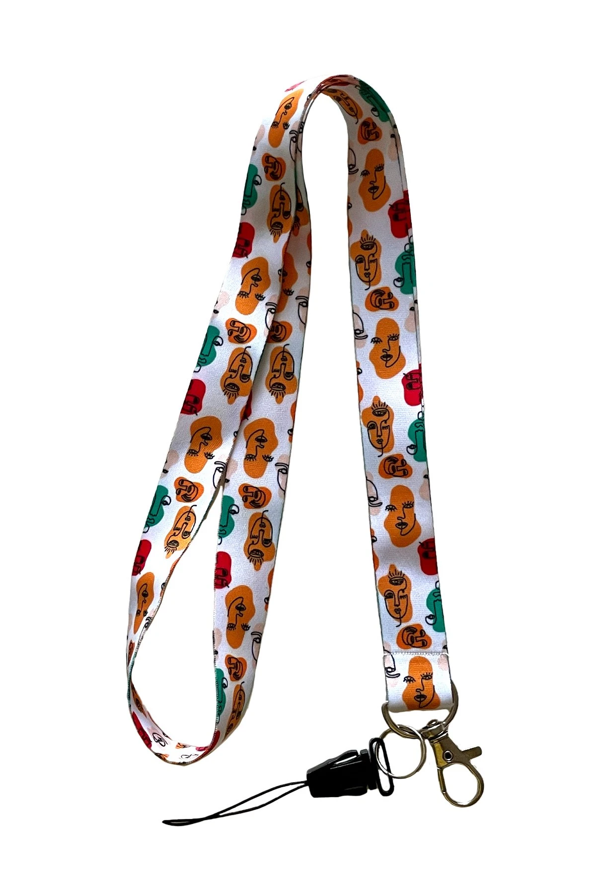 Soyut Siluetler Boyun ipi Telefon Askısı