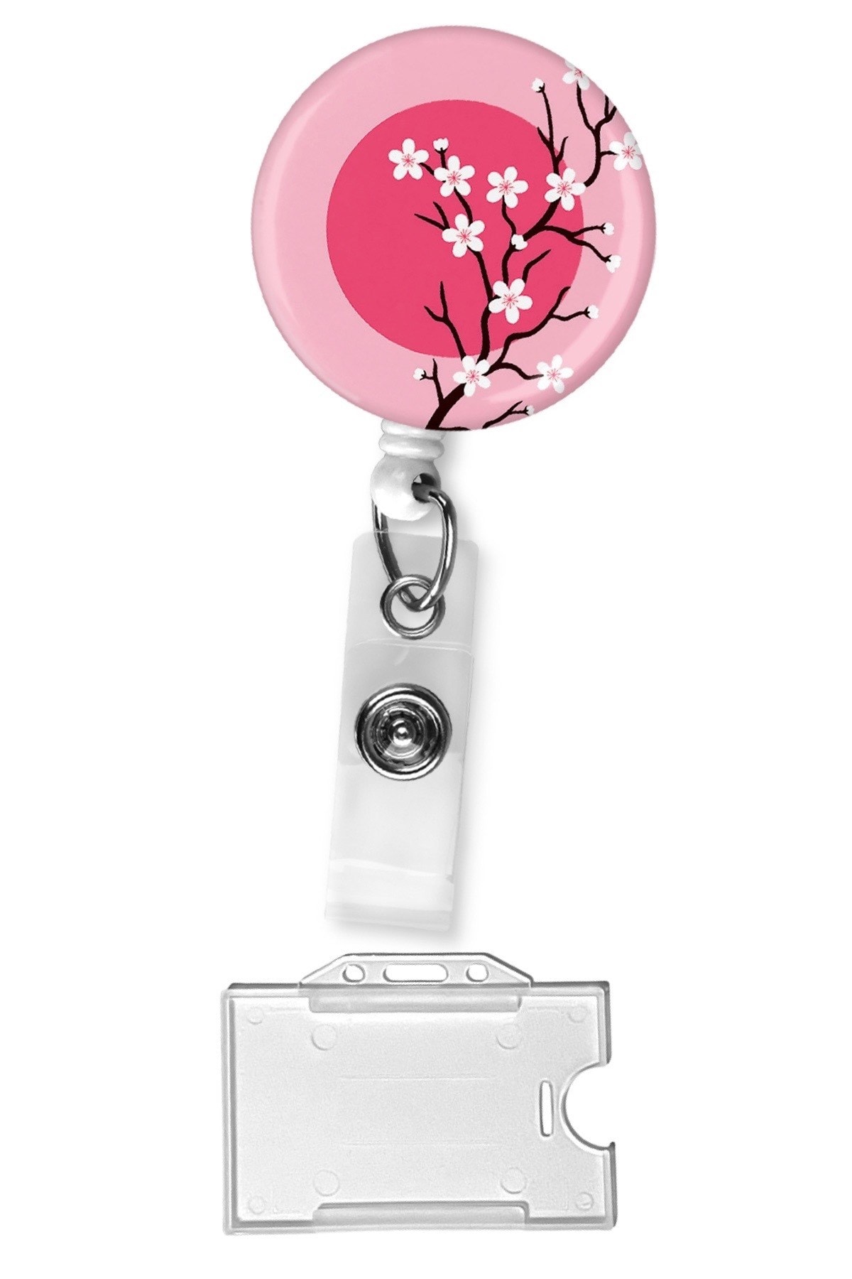 Sakura Damla Baskı Yoyo Yaka Kartlığı