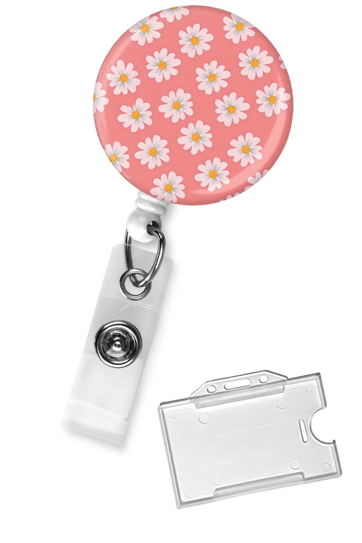 Bebek Papatya Damla Baskı Yoyo Yaka Kartı