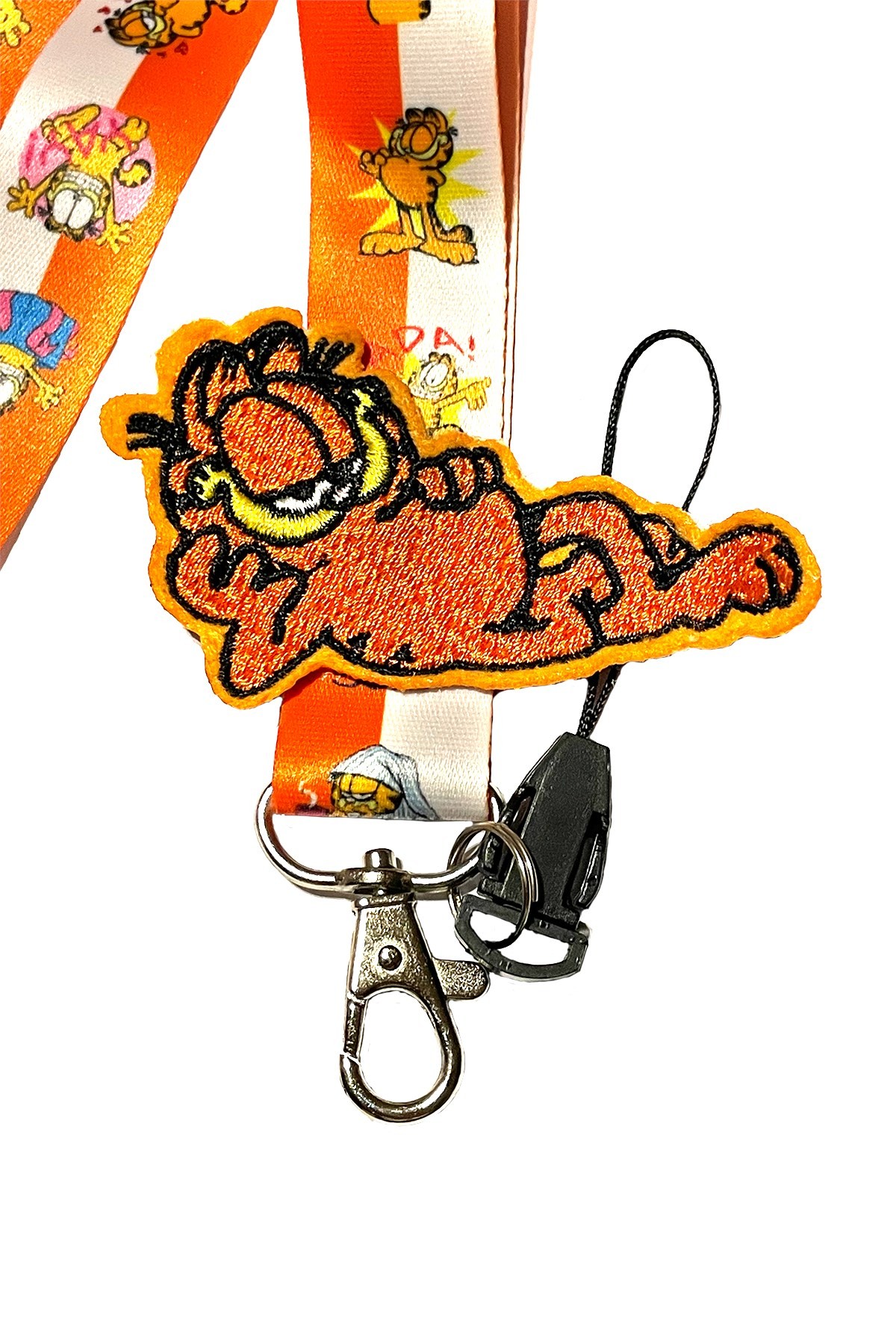 Garfield Nakışlı Boyun ipi Telefon Askısı
