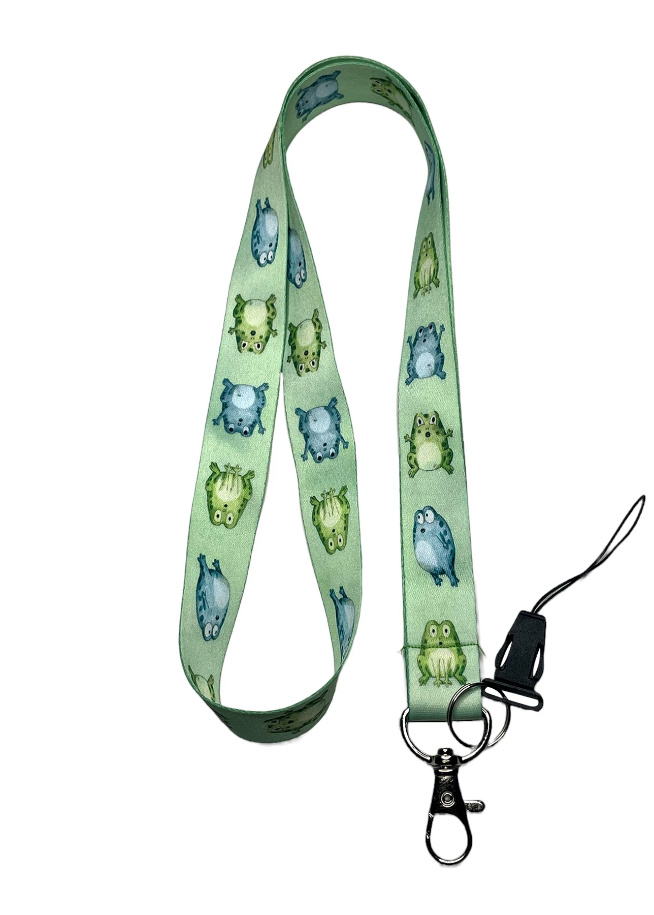 Kurbağa Desenli Boyun ipi Telefon Askısı