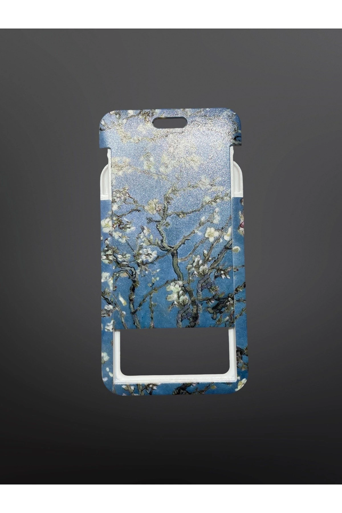 Baskılı Badem Ağacı Desenli Dikey Kartlık Kart Koruyucu