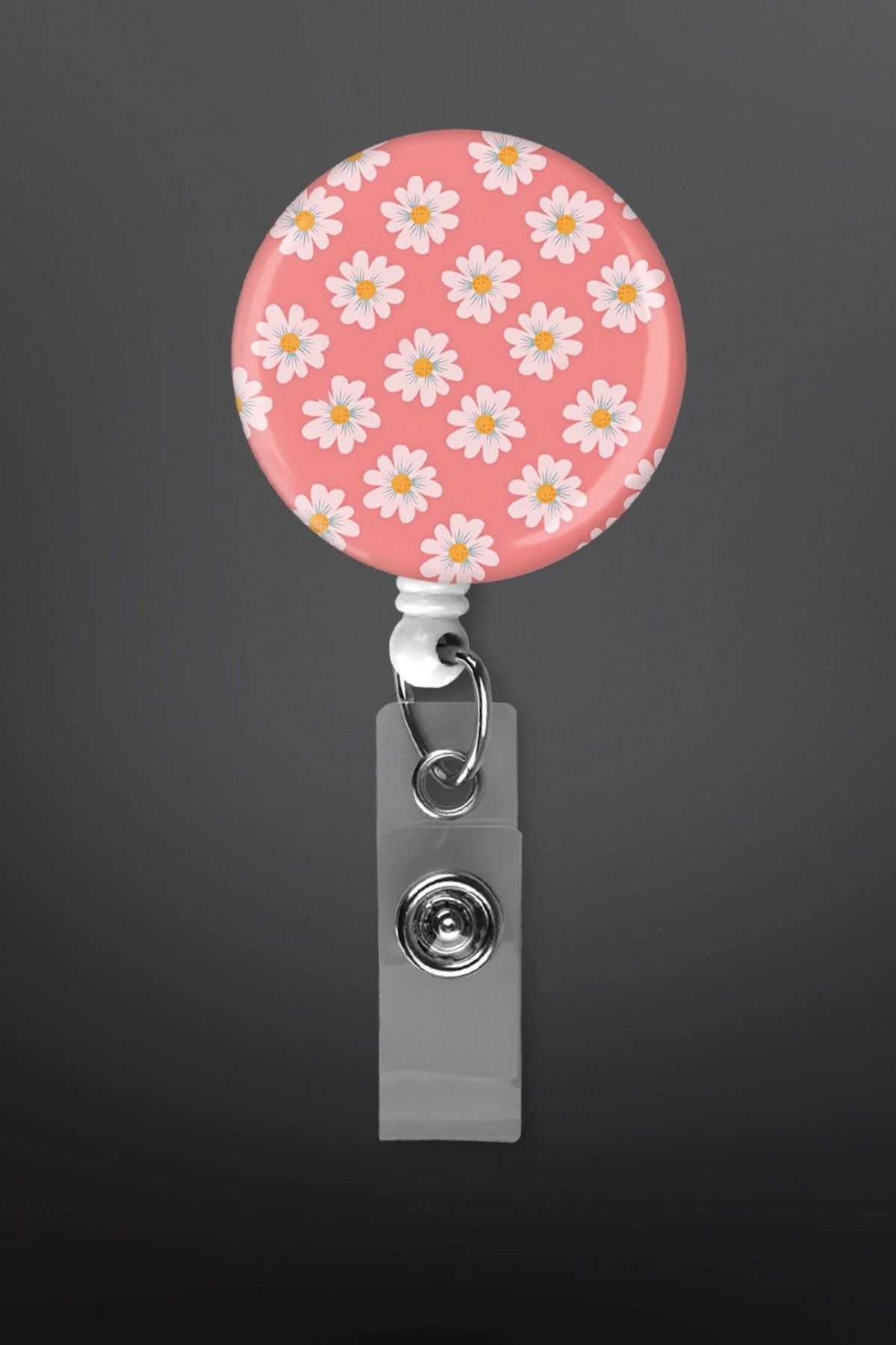 Bebek Papatya Damla Baskı Yoyo Yaka Kartı