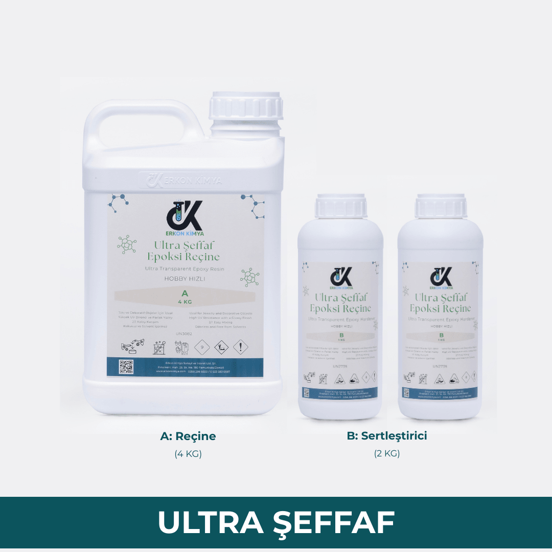 ULTRA ŞEFFAF HIZLI Hobby Epoxy Epoksi Reçine İnce Döküm - 6 KG