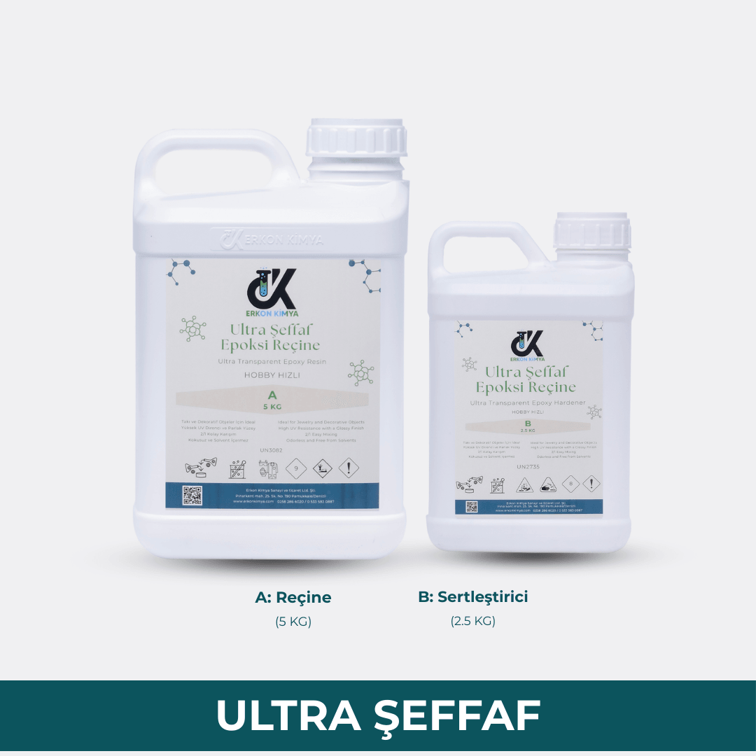 ULTRA ŞEFFAF HIZLI Hobby Epoxy Epoksi Reçine İnce Döküm - 7.5 KG