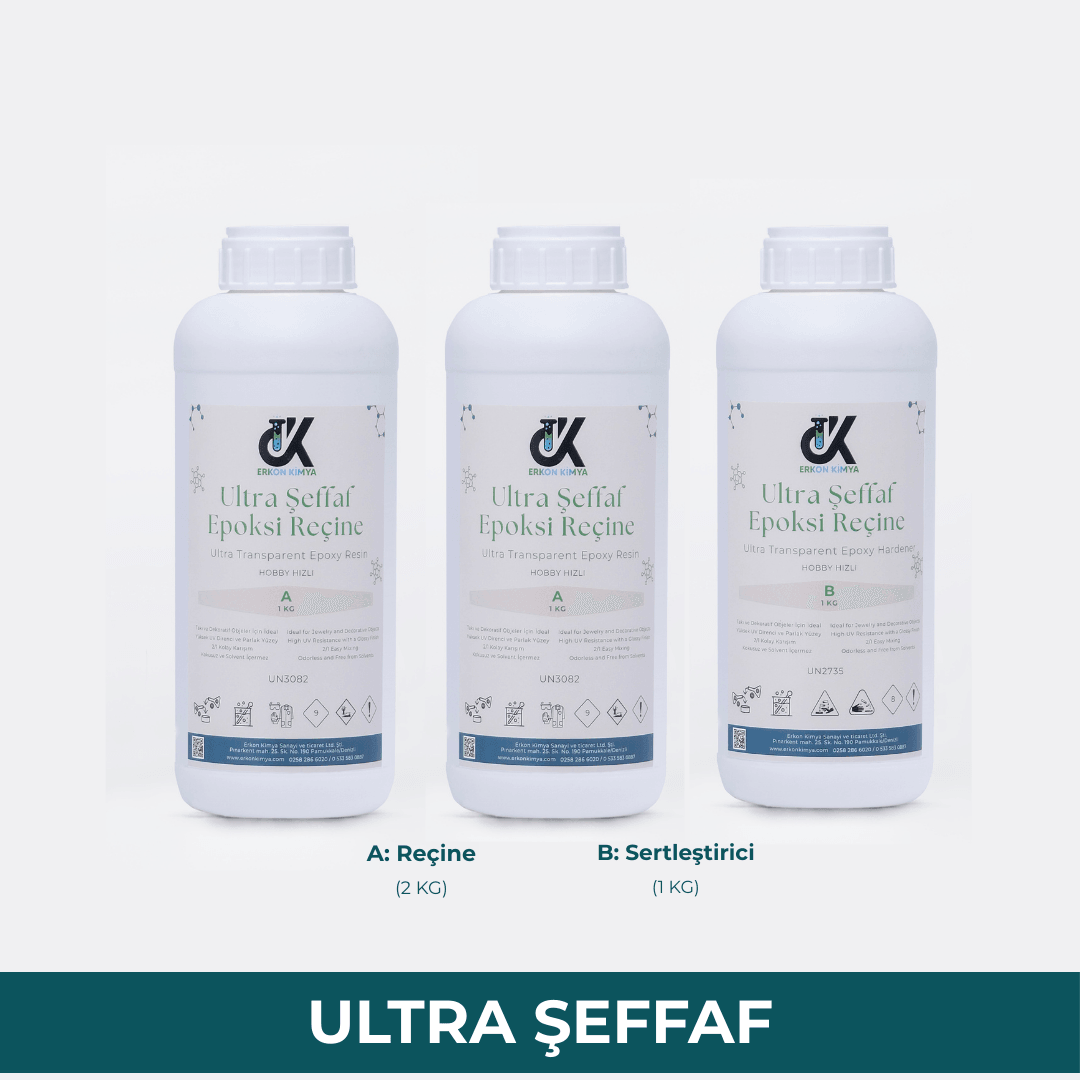 ULTRA ŞEFFAF HIZLI Hobby Epoxy Epoksi Reçine İnce Döküm - 3 KG