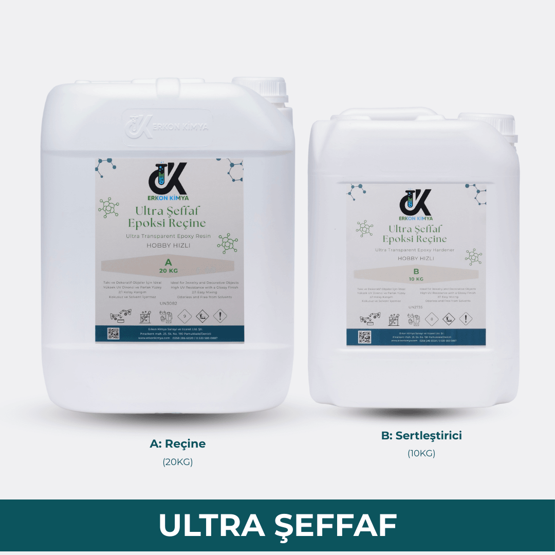 ULTRA ŞEFFAF HIZLI Hobby Epoxy Epoksi Reçine İnce Döküm - 30 KG