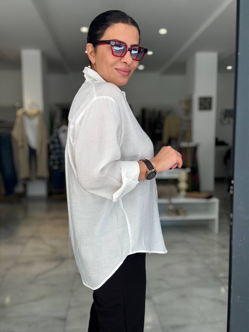 SOFT MODAL BEYAZ GÖMLEK 