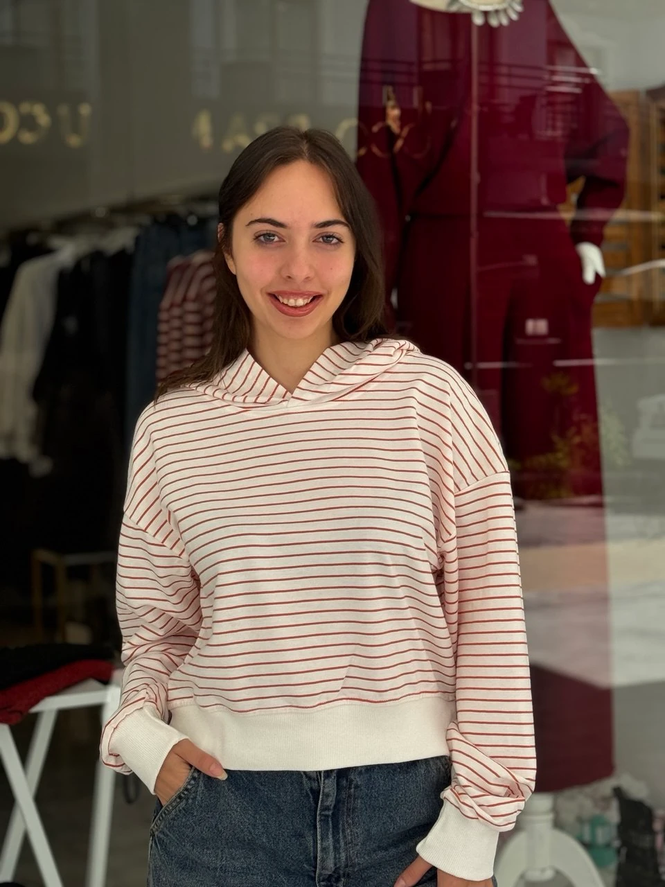 TURUNCU ÇİZGİLİ SWEAT