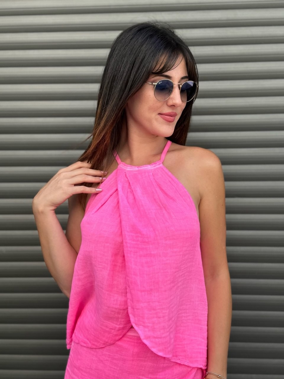 HARREMSEA PEMBE ŞORT ETEK TAKIM
