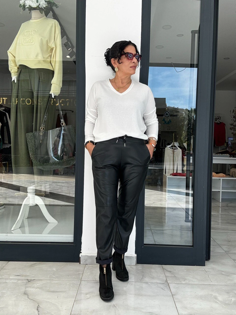 SİYAH DERİ PANTOLON