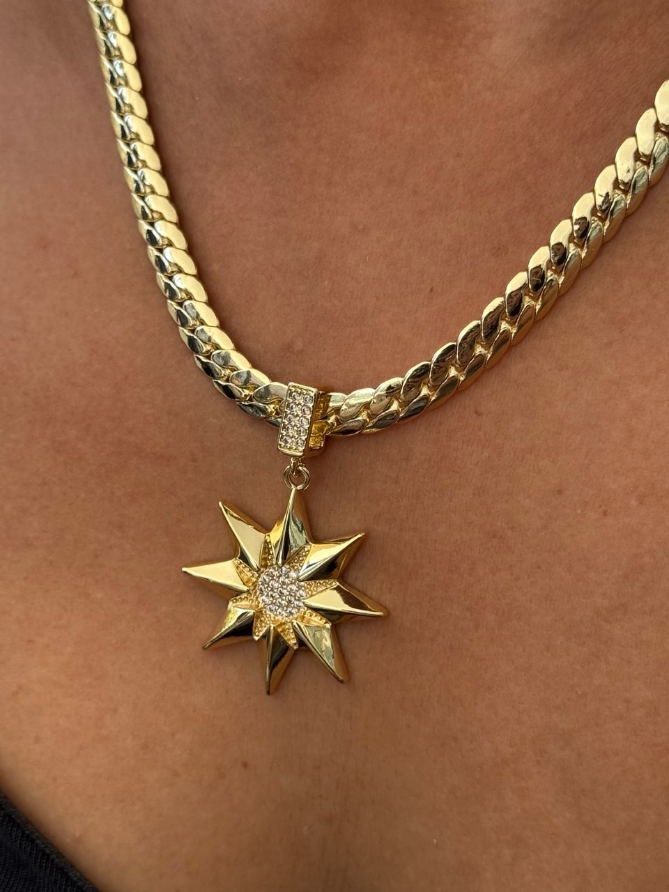 KUZEY YILDIZLI GOLD KOLYE