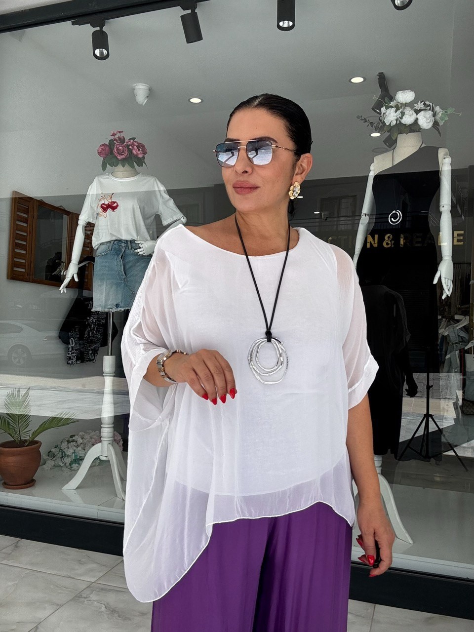 İTALYAN İPEK SALAŞ BLUZ