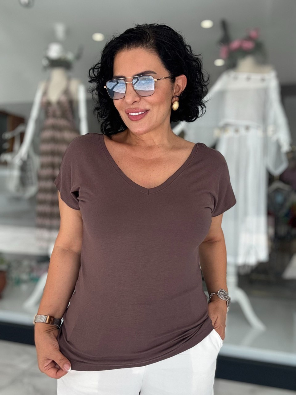 KONFOR KAHVE T-SHİRT