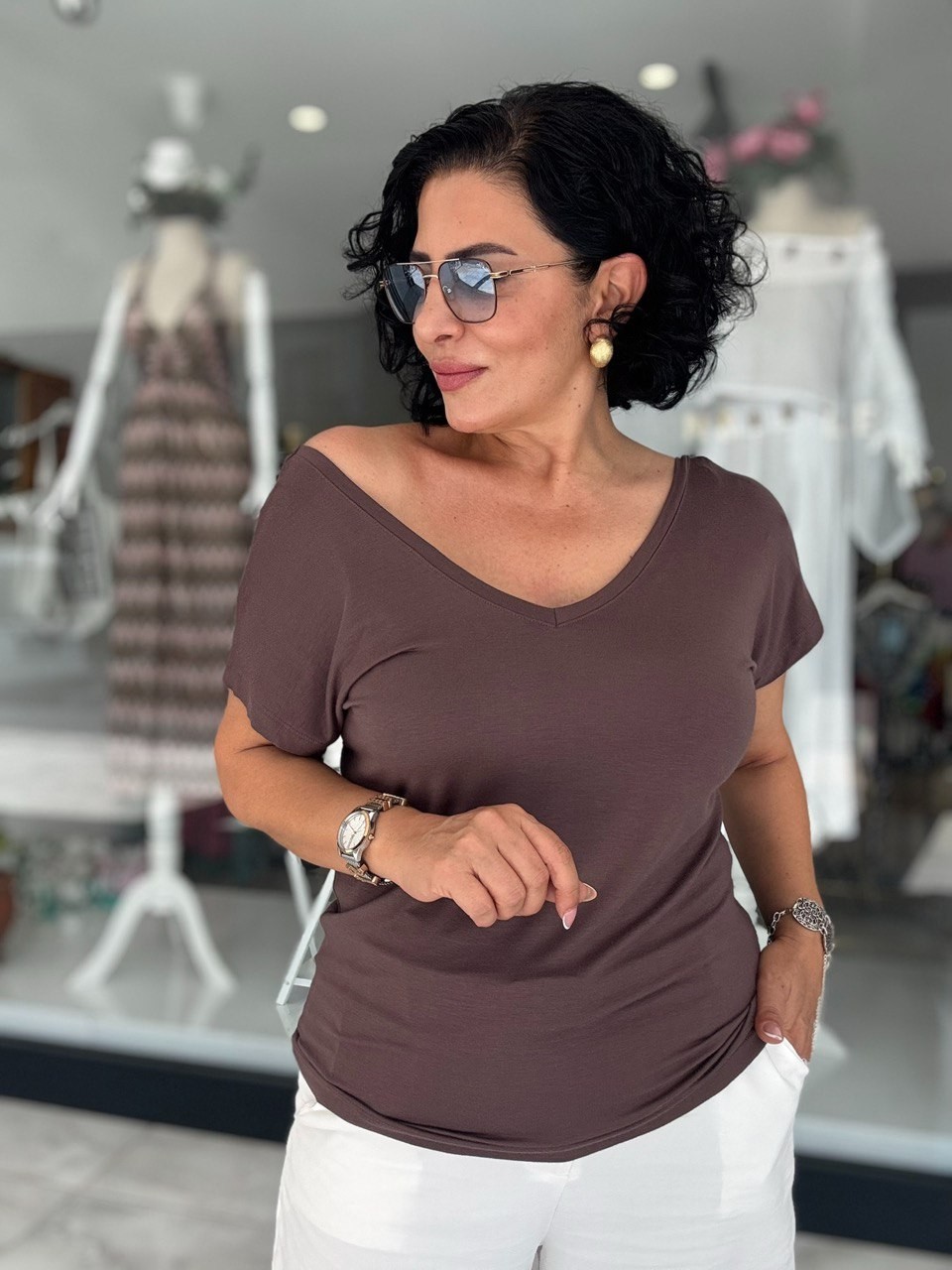 KONFOR KAHVE T-SHİRT