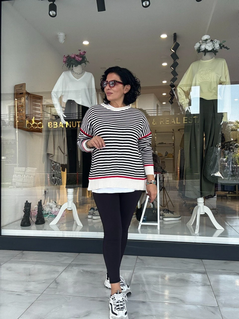 RED TOUCH ÇİZGİ TRİKO KAZAK