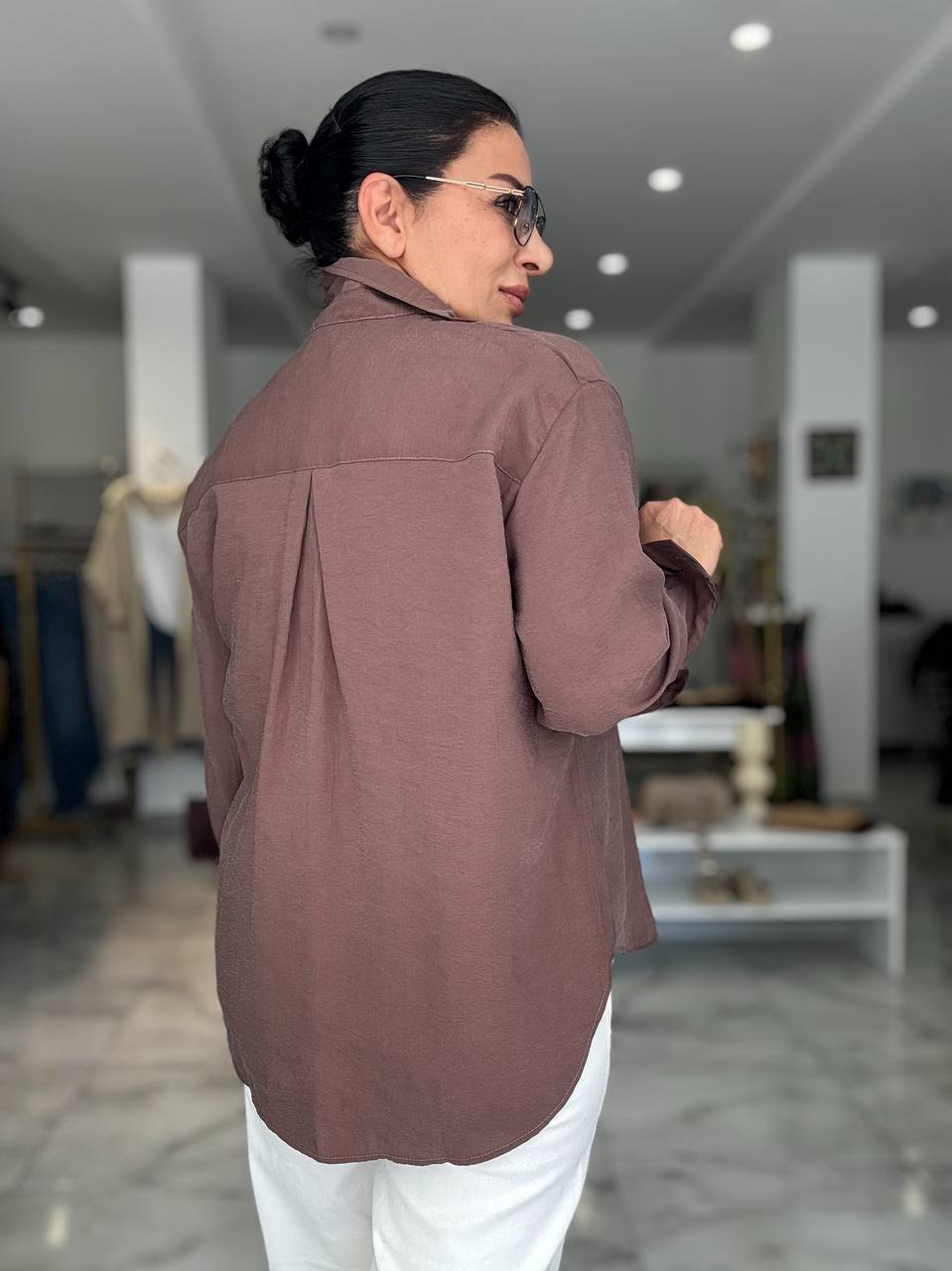 SOFT MODAL KAHVE GÖMLEK