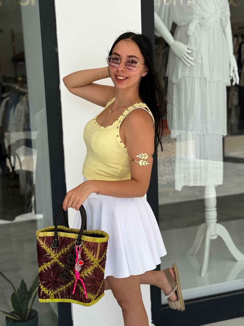 ZIMBA DETAYLI SARI ATLET