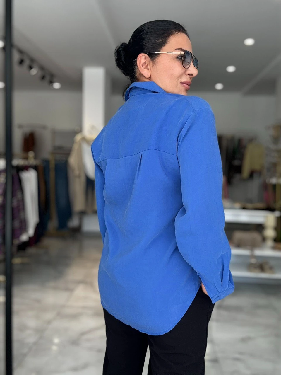 SOFT MODAL MAVİ GÖMLEK