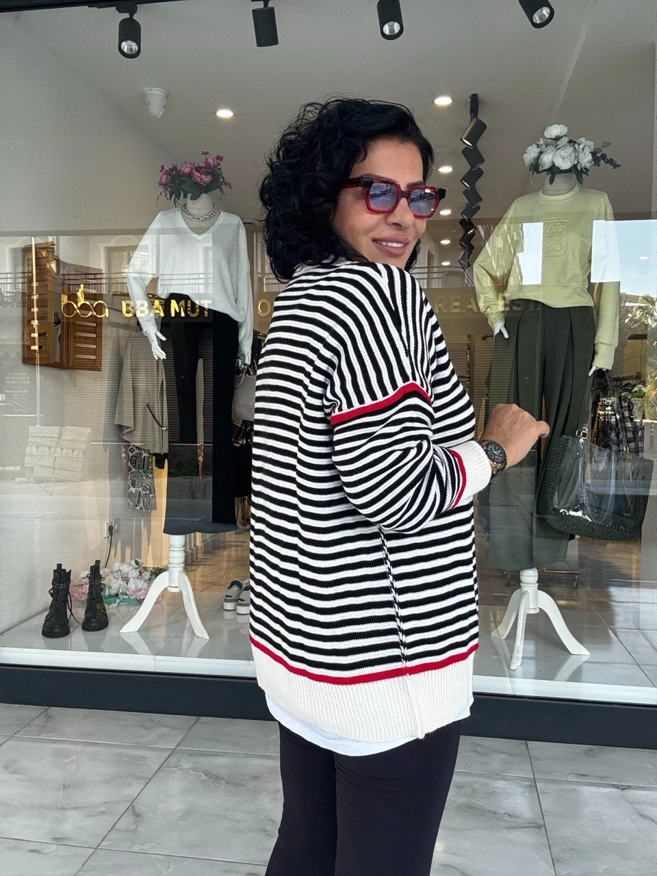 RED TOUCH ÇİZGİ TRİKO KAZAK