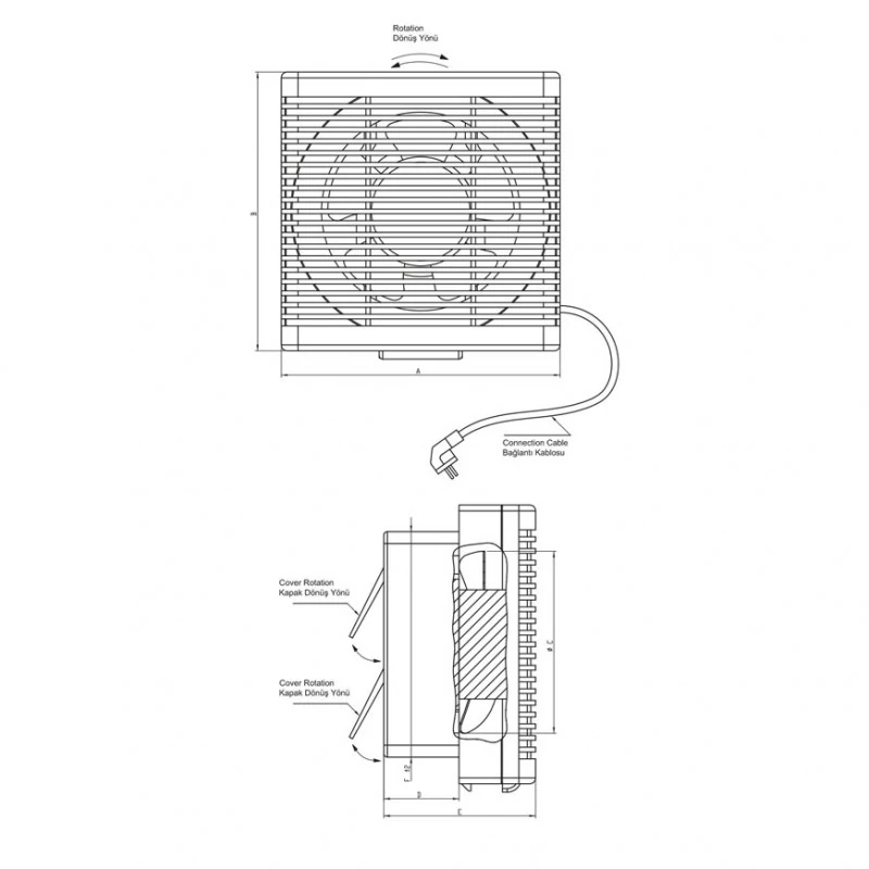 Bahçıvan Bpp 15 Çift Yönlü Plastik Fan