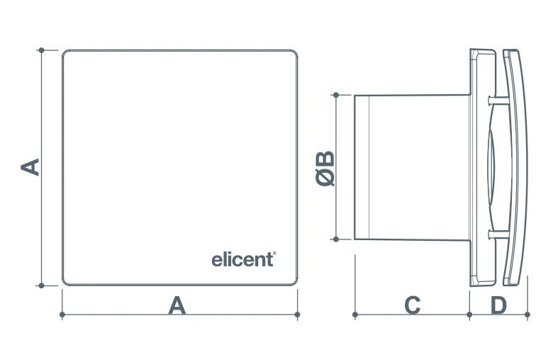 Elegance 100 Aksiyal Fan Plastik Klapeli