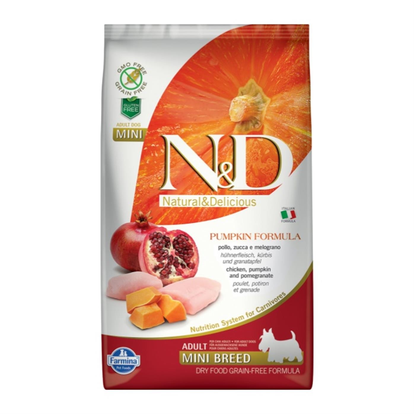ND Pumpkin Tavuk, Nar, Bal Kabağı Adult Mini 2,5 Kg