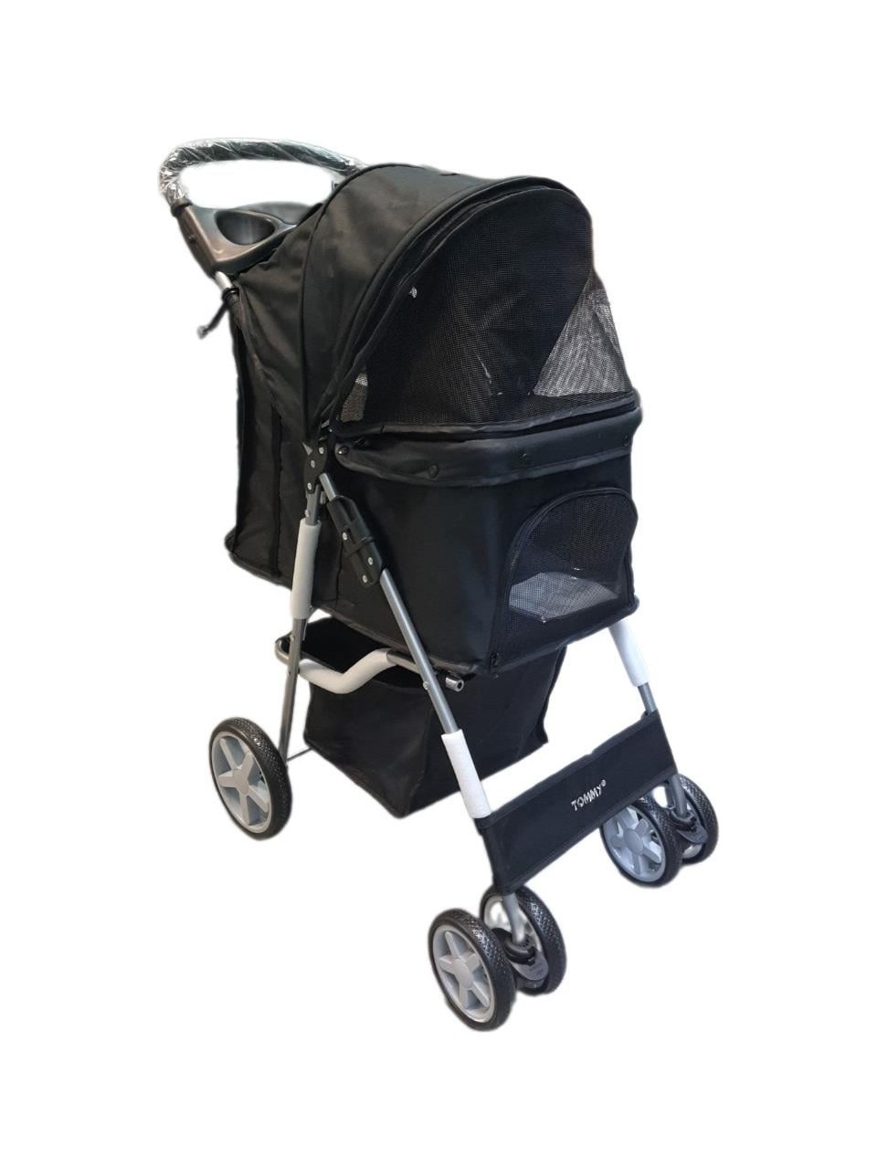 Tommy Evcil Hayvan Arabası 82x46x99cm Siyah Max 15 Kg