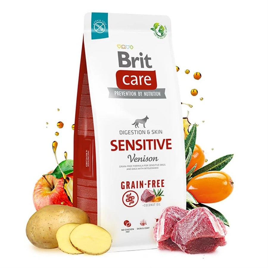 Brit Care Geyik Etli ve Tahılsız Hassas Sindirim Yetişkin Köpek Maması (3 kg)