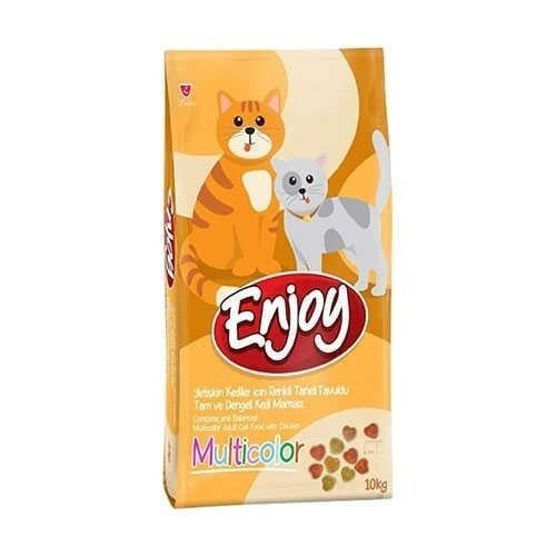 ENJOY MULTICOLOR TAVUKLU KEDİ MAMASI 10 KG