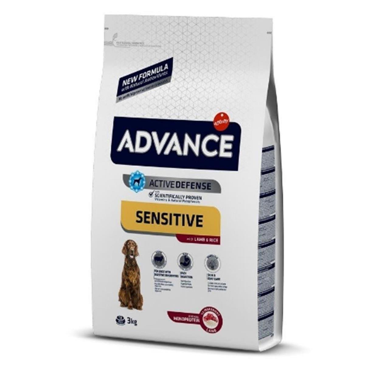 Advance Kuzulu ve Pirinçli Hassas Yetişkin Köpek Maması (12 kg)