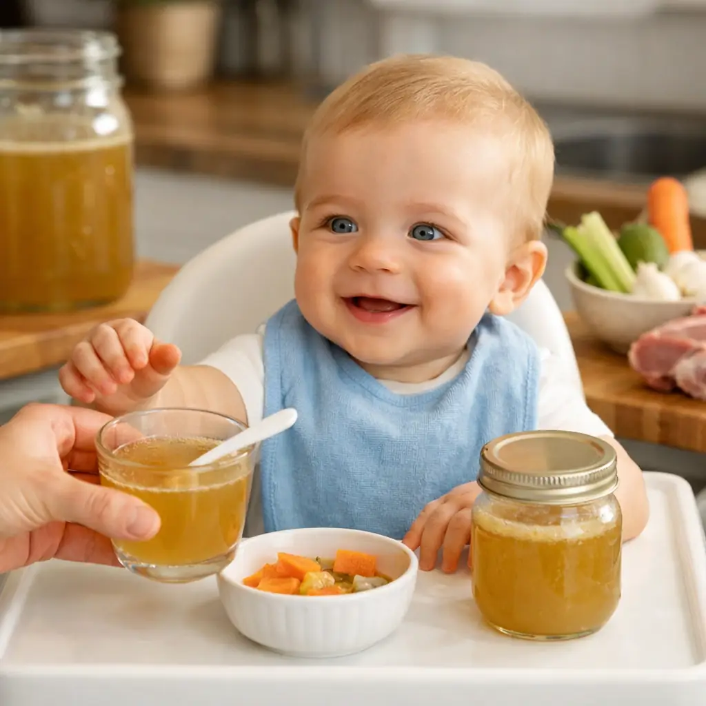 Bebekler için kemik suyu