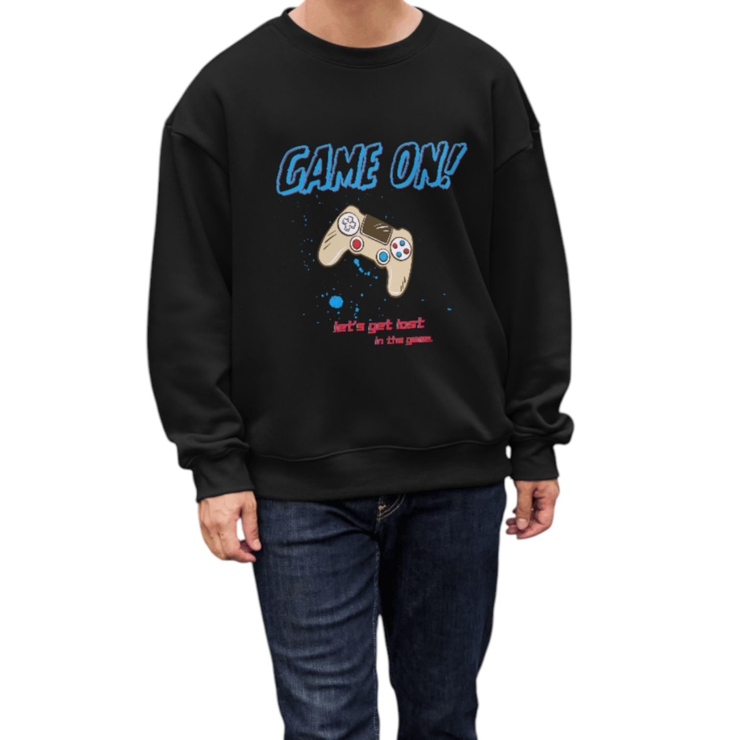 GAME ON' BASKILI SWEATSHİRT
