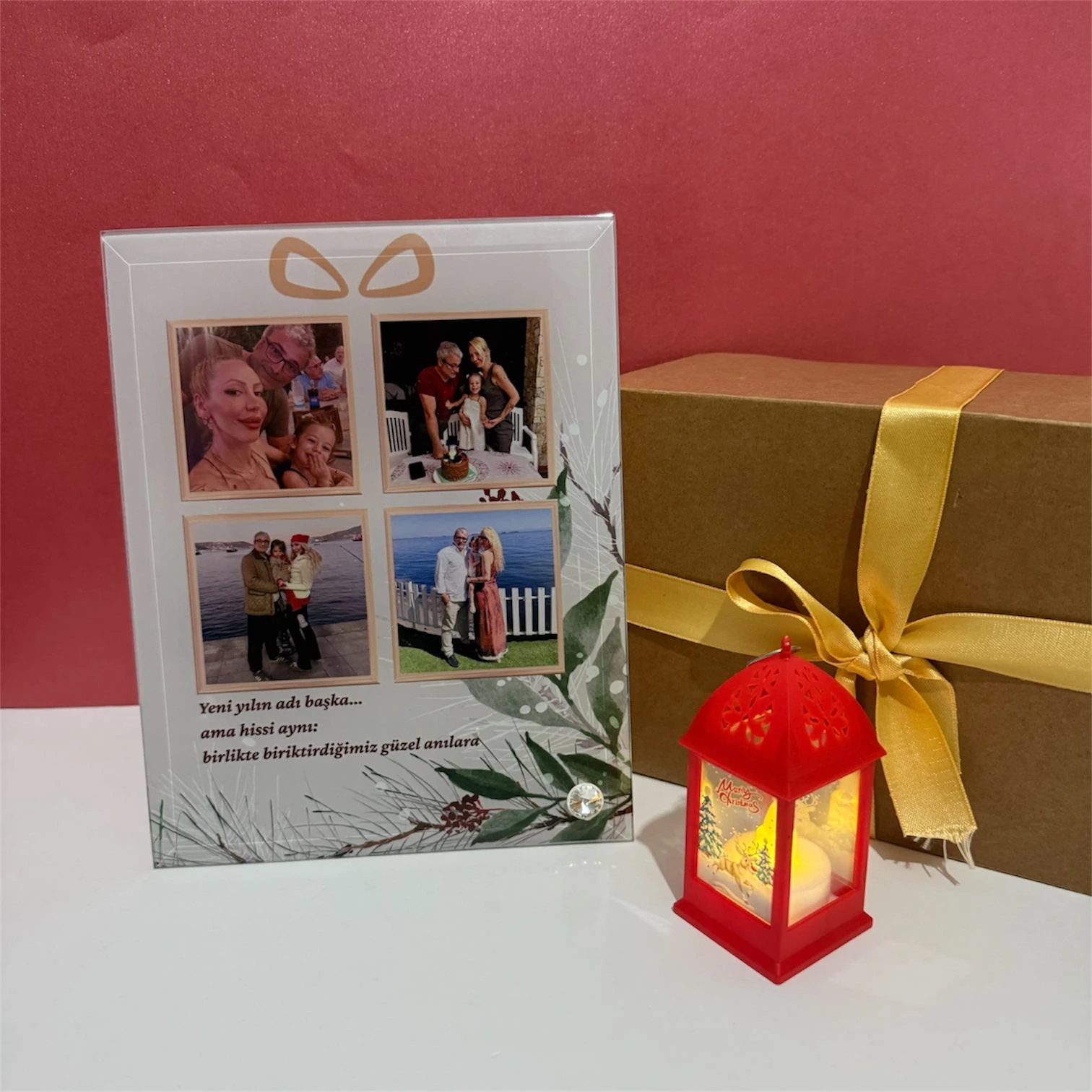 Anılarla Dolu Yılbaşı Cam Çerçeve 