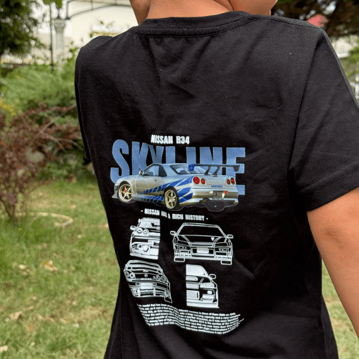 Nissan  R34k Skyline Çocuk Tişört  %100 Pamuk