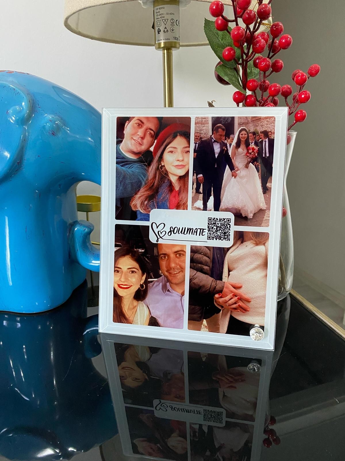 Sevgililer Günü Kişiye Özel Qr Kodlu Cam Çerçeve