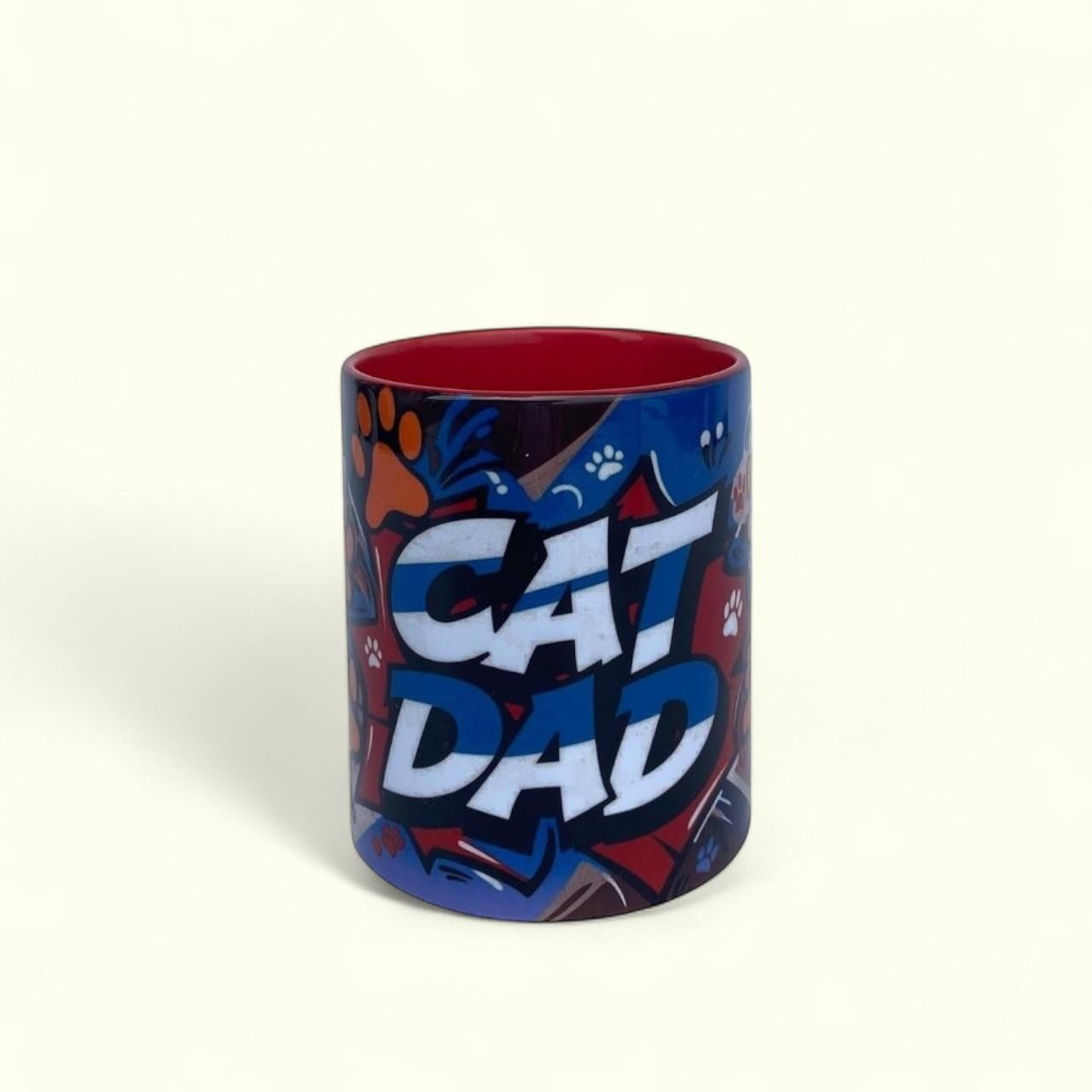 Cat Dad Tasarım Baskılı Kupa