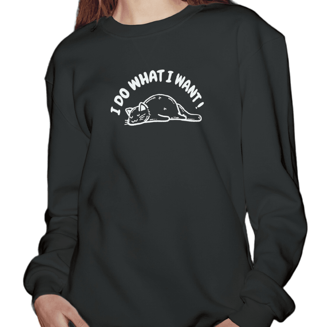 Ne İstersem Onu Yaparım' Kedili Sweatshirt