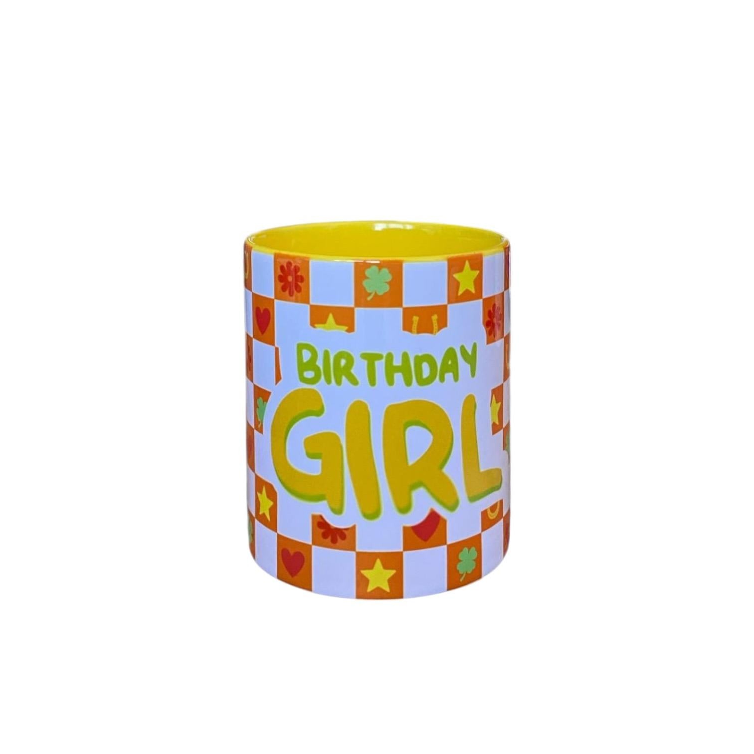 Birthday Girl Sarı Doğum Günü Kupa