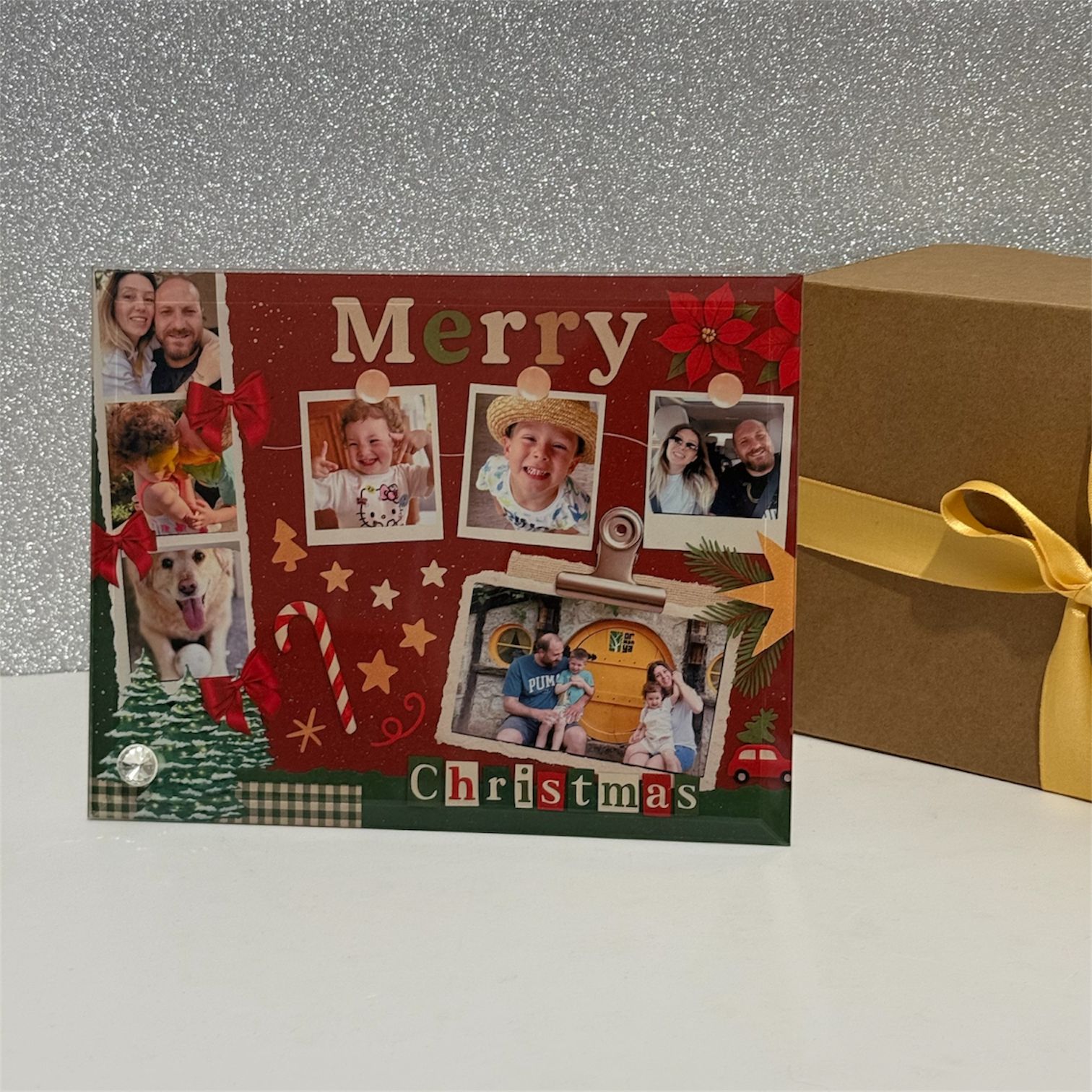 Yılbaşı Neşesi Cam Çerçeve