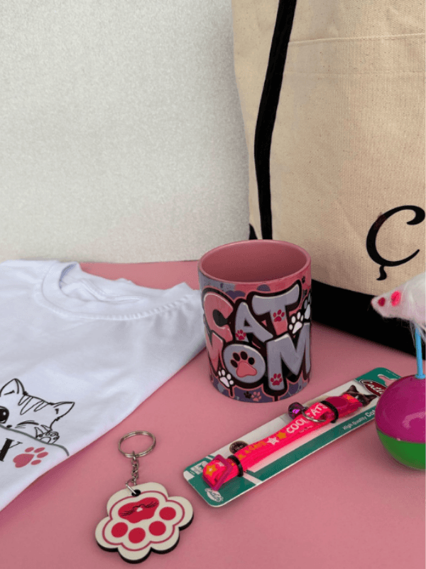 Cat Mom Miyavlı Kalpler Seti