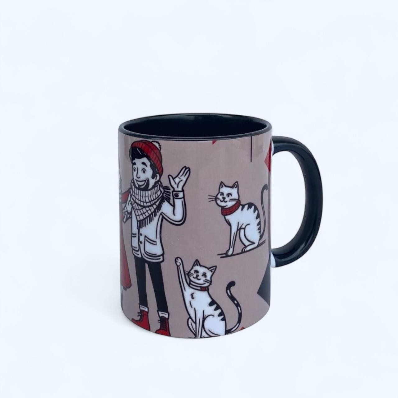 Cat Family Tasarım Baskı Kupa