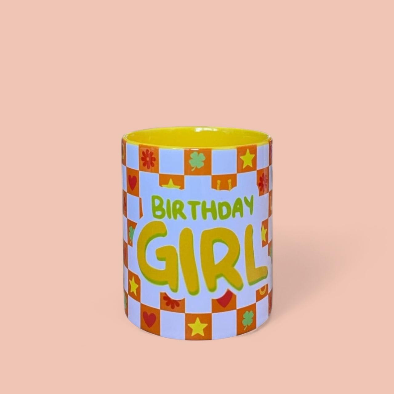 Birthday Girl Sarı Doğum Günü Kupa