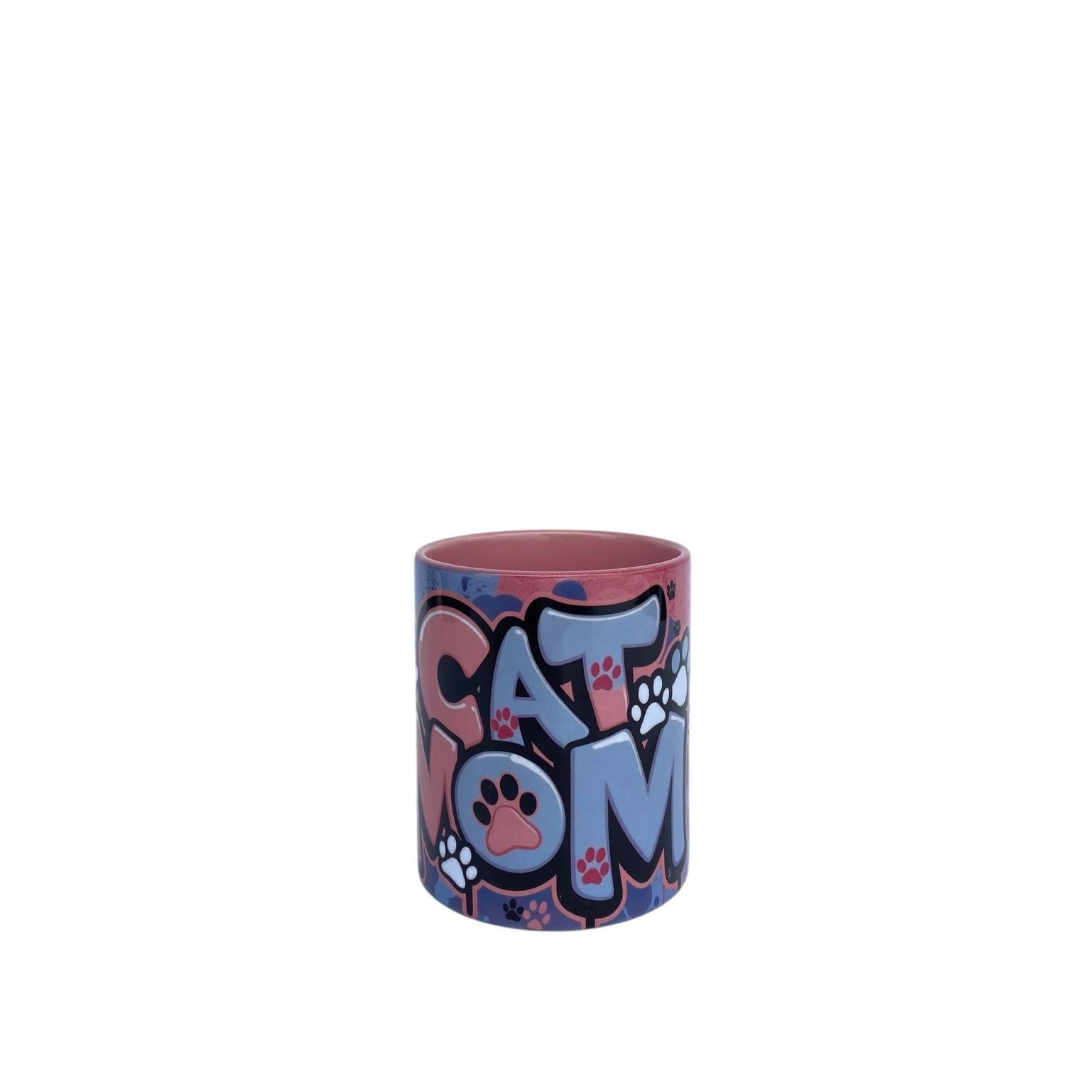 Cat Mom Tasarım Baskılı Kupa