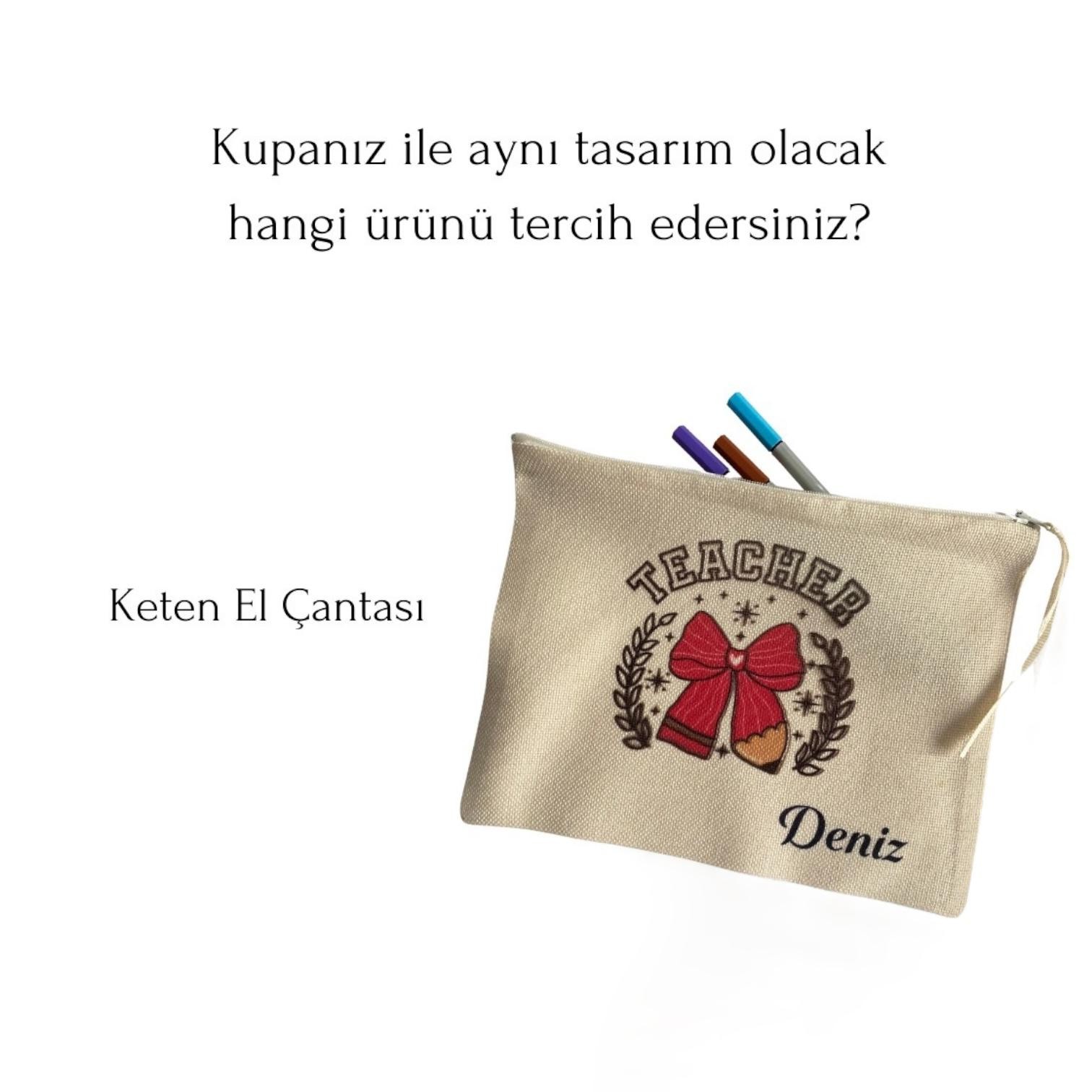 İsme Özel Öğretmen Kupası Hediye Seti
