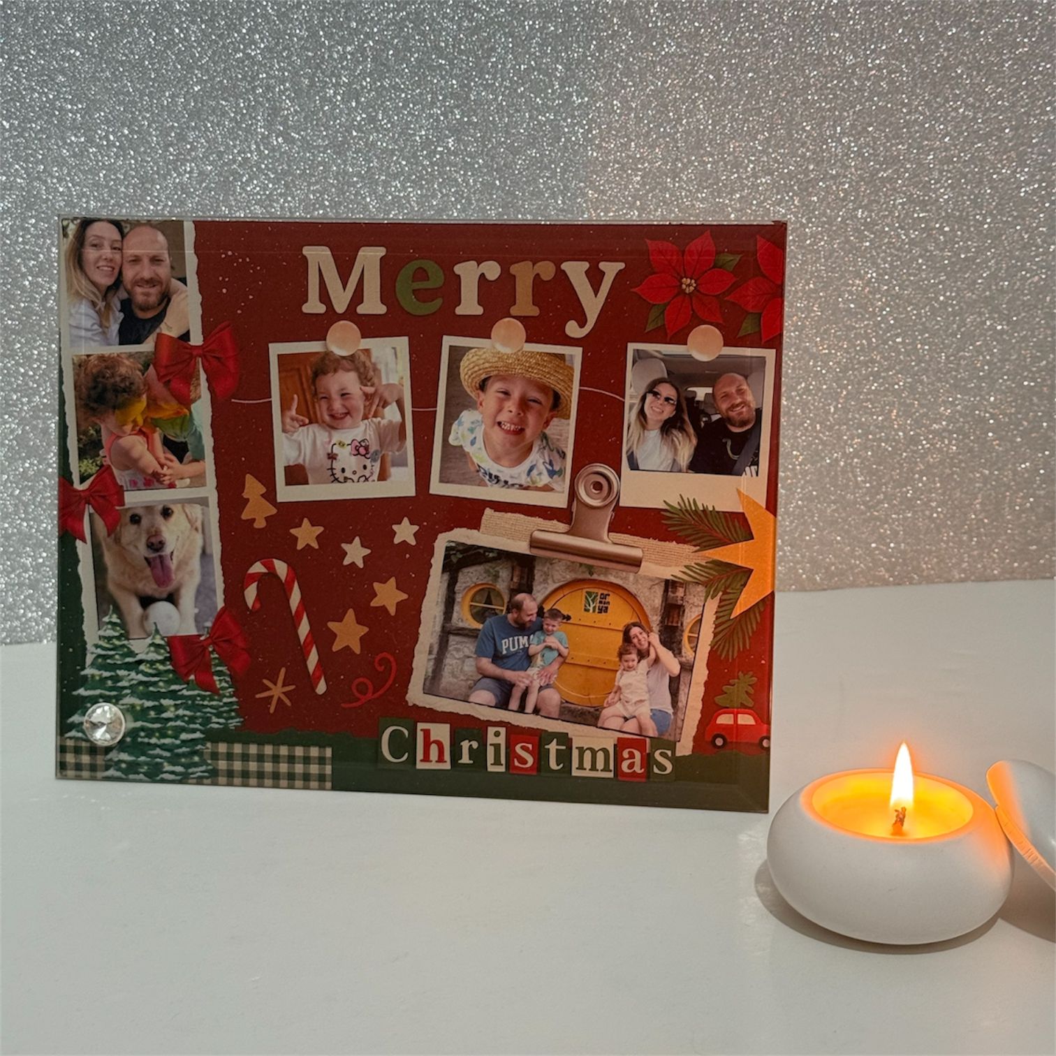 Yılbaşı Neşesi Cam Çerçeve