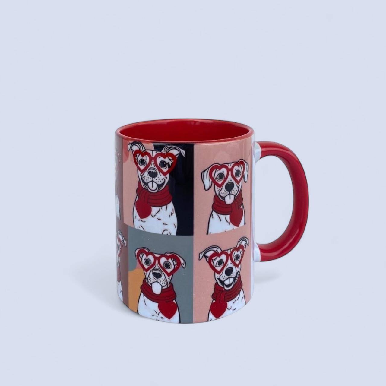 Romantik Köpekler Tasarım Baskı Kupa