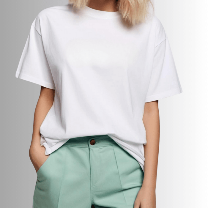 Beyaz Relaxed Fit Tişört – Unisex Basic %100 Pamuk Rahat Kalıp