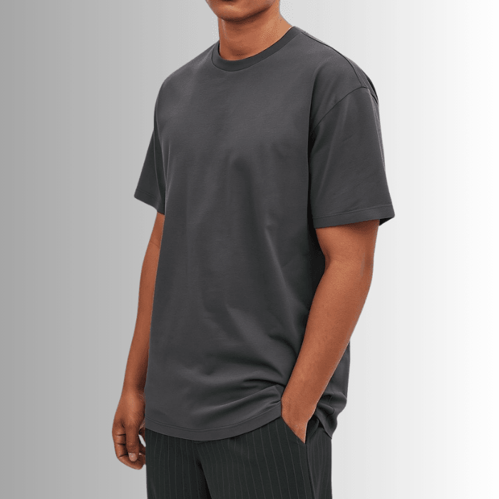 Antrasit Relaxed Fit Tişört – Basic Unisex Rahat Kalıp