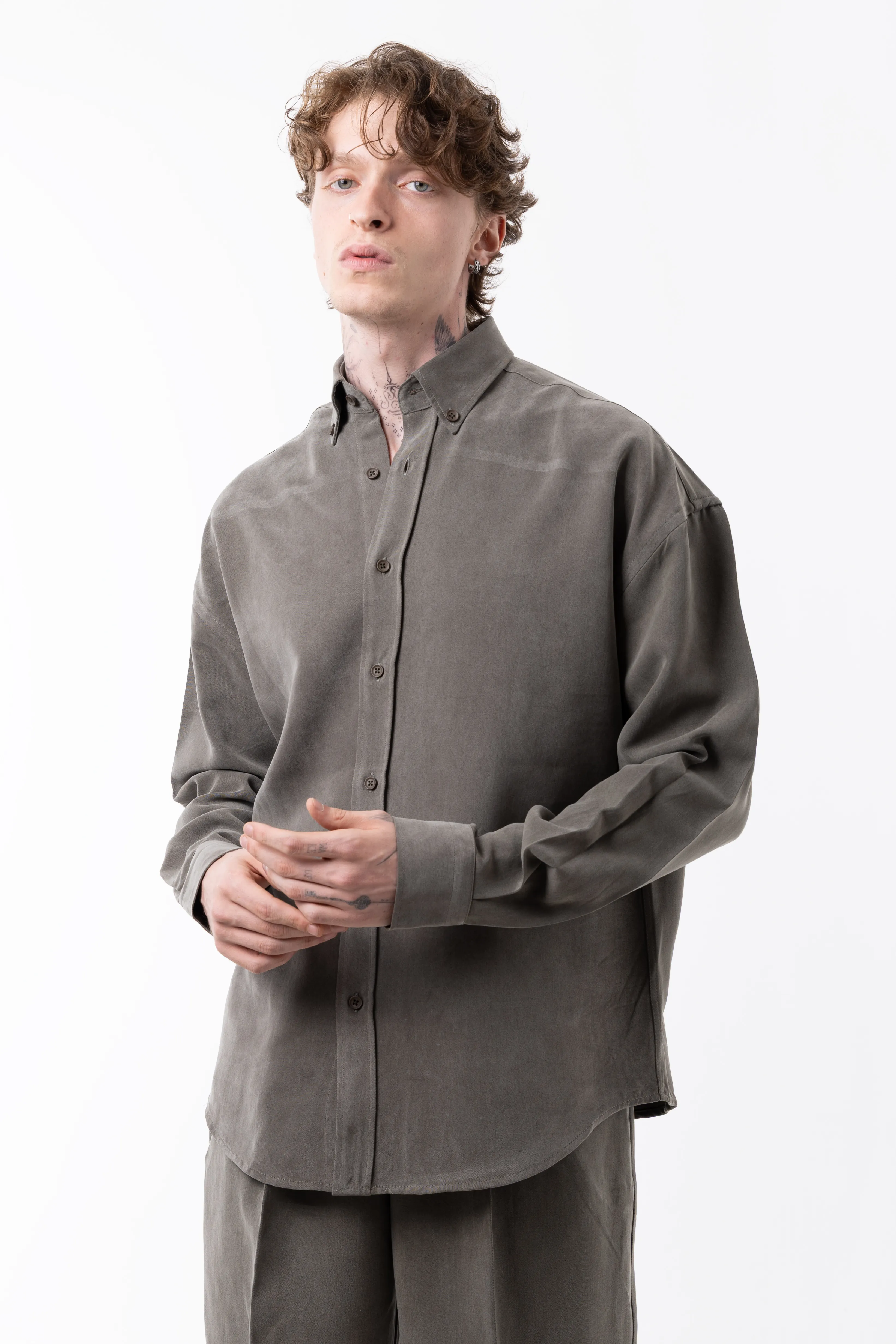 MODAL UZUN KOLU GÖMLEK  - HAKİ